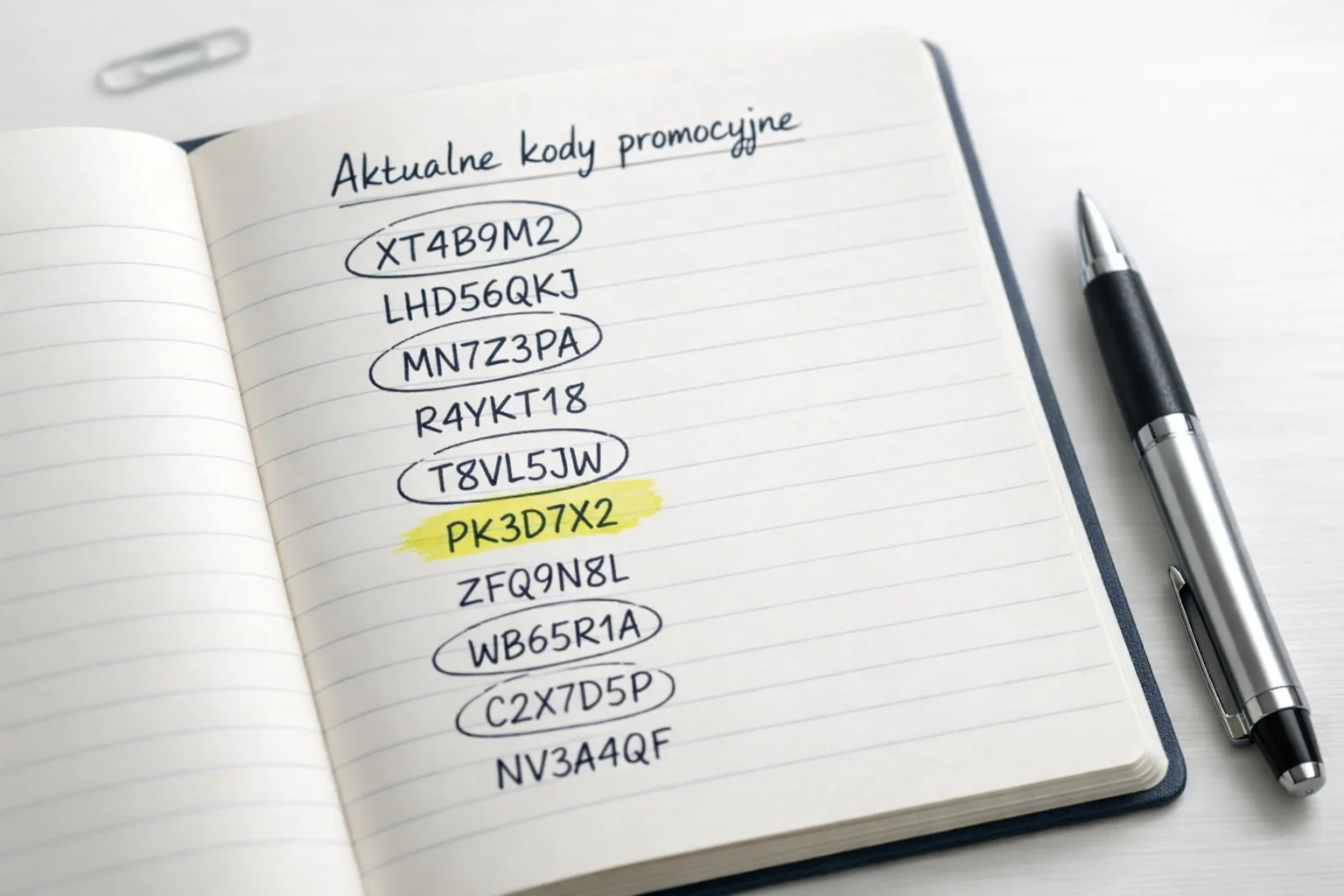 Lista aktualnych kod&oacute;w promocyjnych