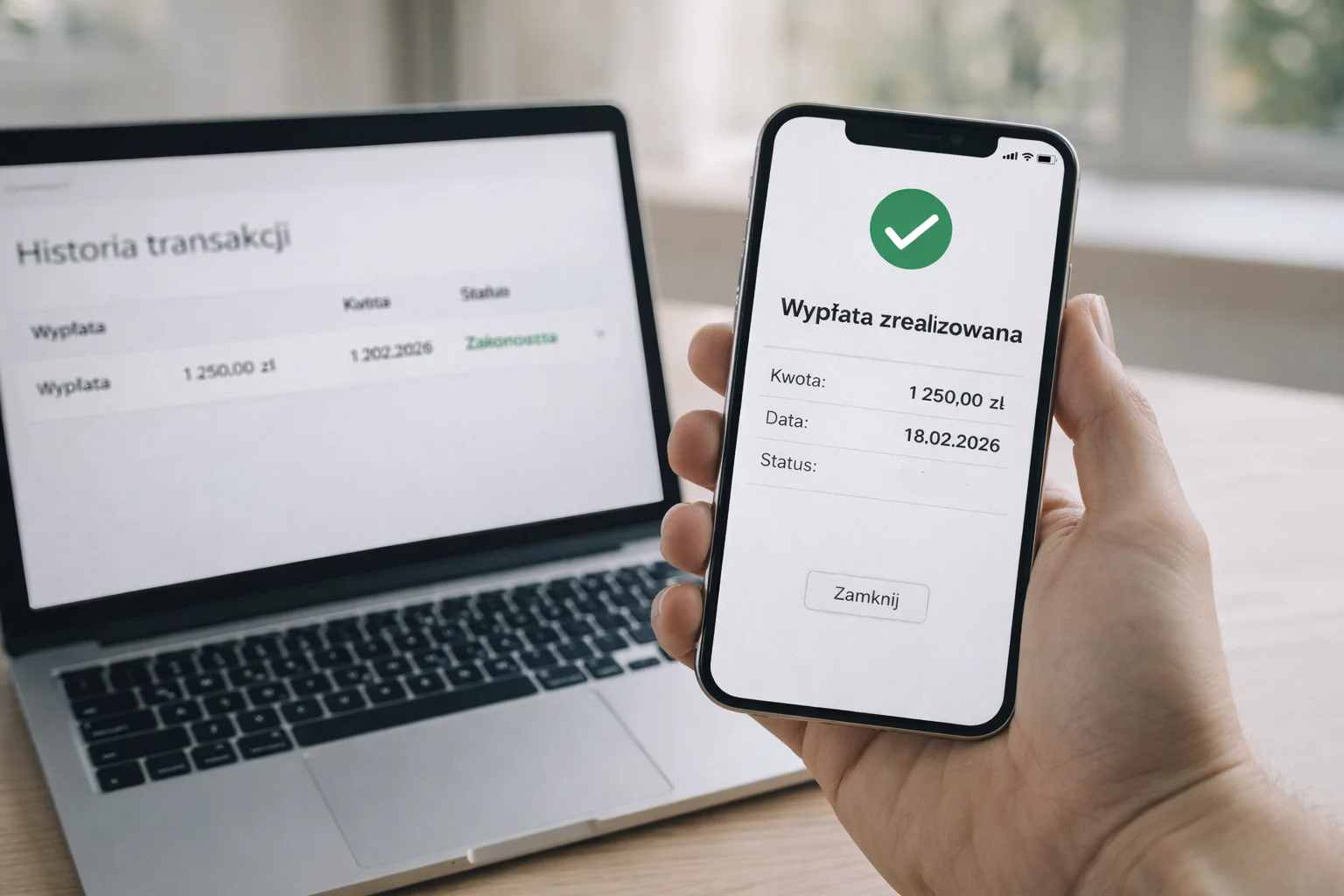 Wypłata wygranej z bonusu bez depozytu