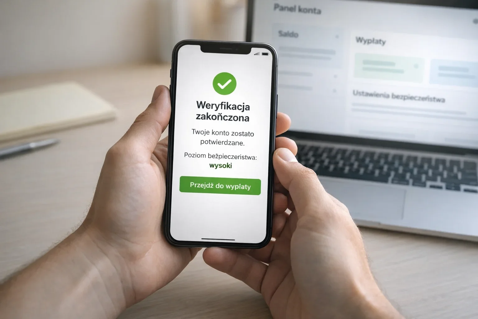 Weryfikacja konta przed wypłatą